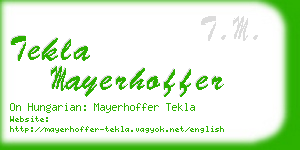 tekla mayerhoffer business card